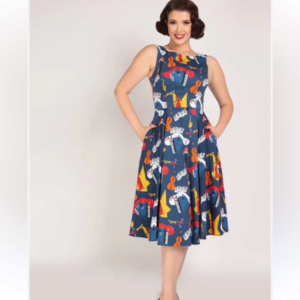 Collectif Jazz Print Dress